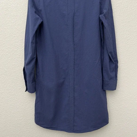 Southern Tide Blue Stripe Seersucker Popover Shirt Dress Size Small - Picture 9 of 11